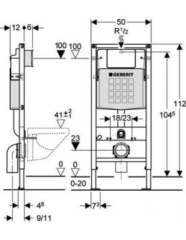 Bâti-support + plaque Geberit pour... Bâti-support + plaque Geberit pour...
