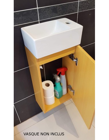 Meuble bas pour lave-main compact