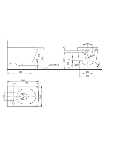 Pack: Cuvette susp. SP + Abattant...