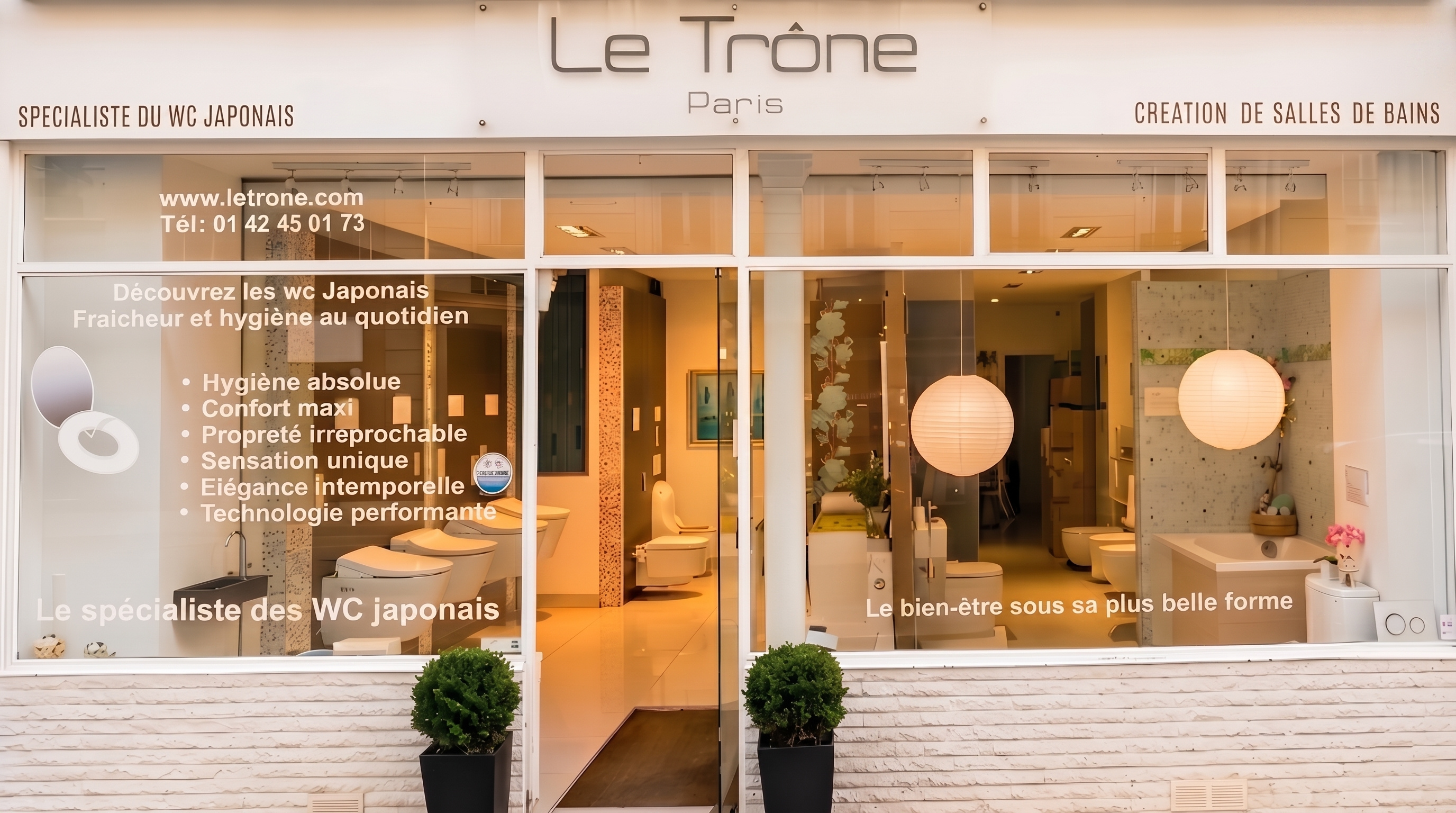 La devanture Le Trône, 85 rue d'Assas, Paris 6ᵉ