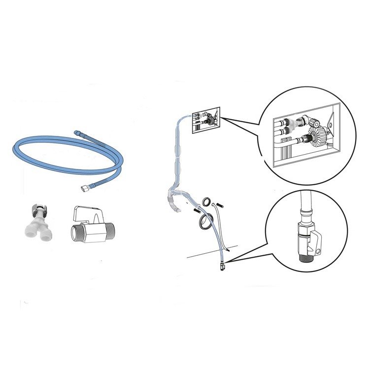 Kit de raccordement eau froide pour prises invisibles (pour bâti Geberit)