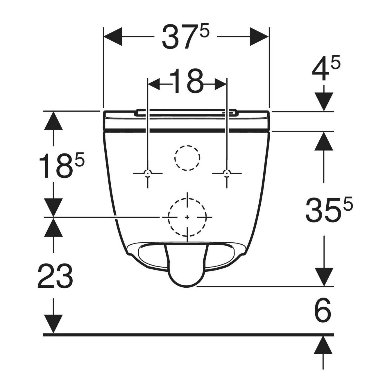 SELA CARRE AquaClean GEBERIT dessin